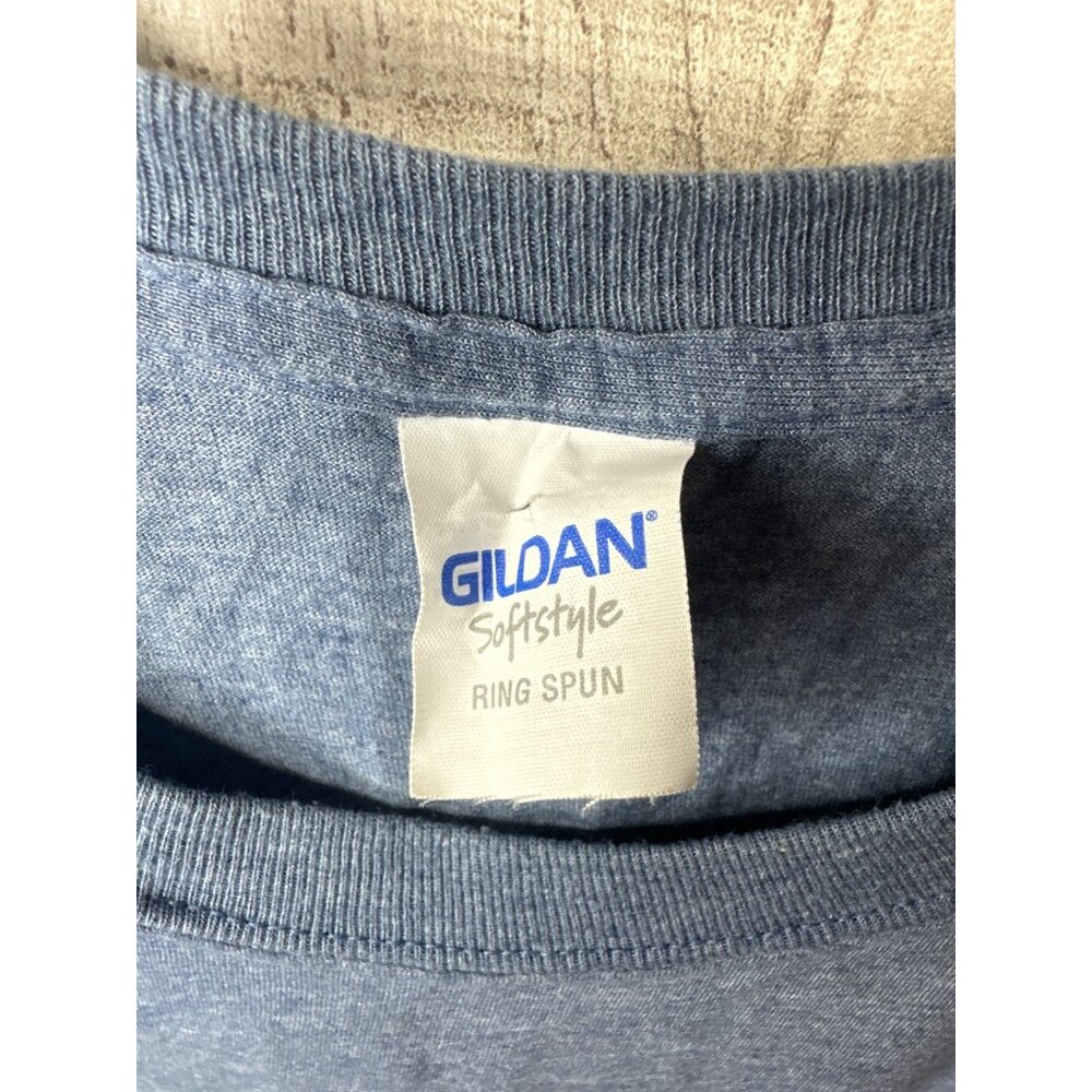 Gildan Softstyle Liberty & Freedom T-Shirt Cotton Blue Patriotic Horse XL Adult - Picture 4 of 6